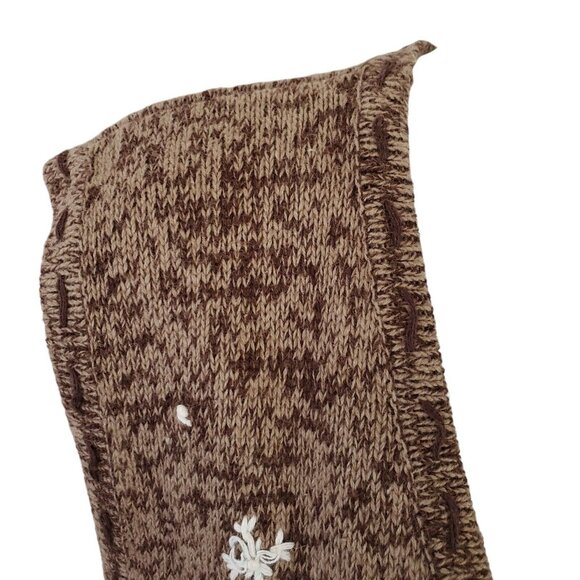 Christmas Holiday Sweater Vest Women's L Embroidered Applique Knit Button Front - Picture 8 of 12